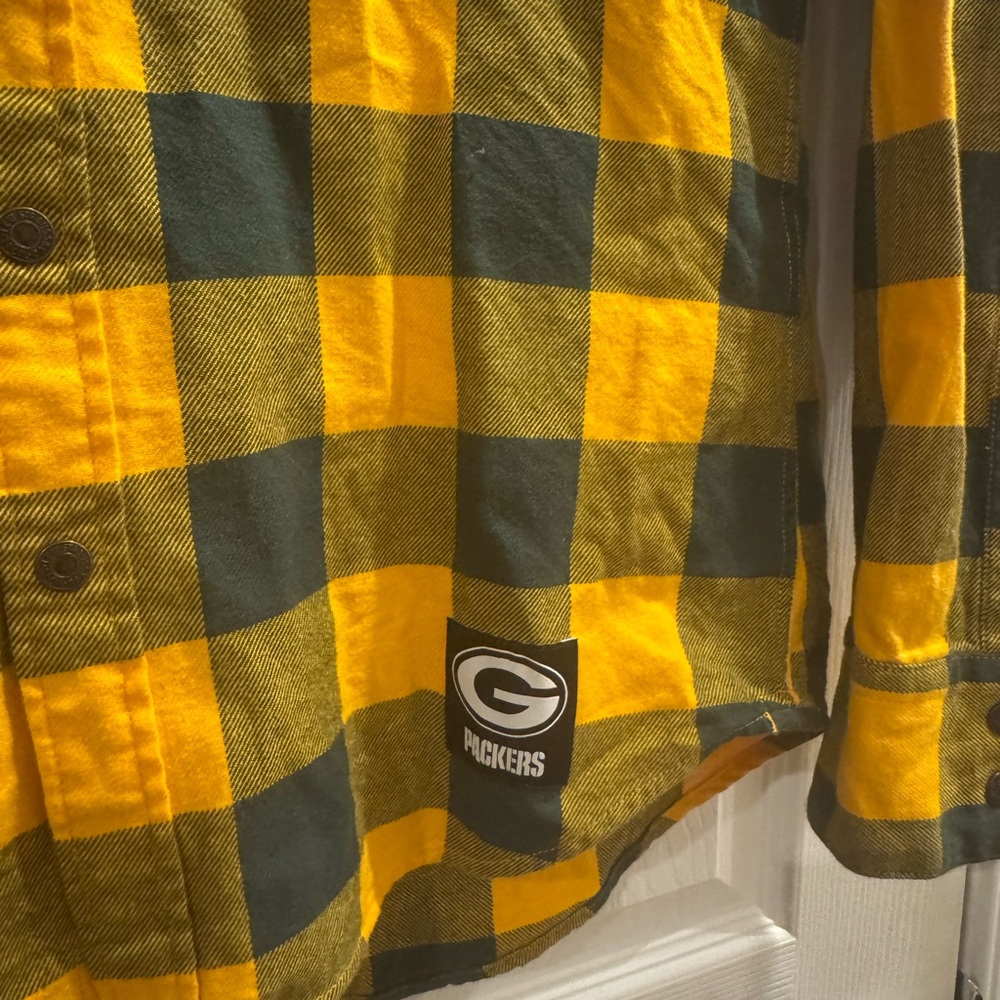 Levi's NFL Green Bay Packers Plaid Button Down Shirt Small - Picture 4 of 7